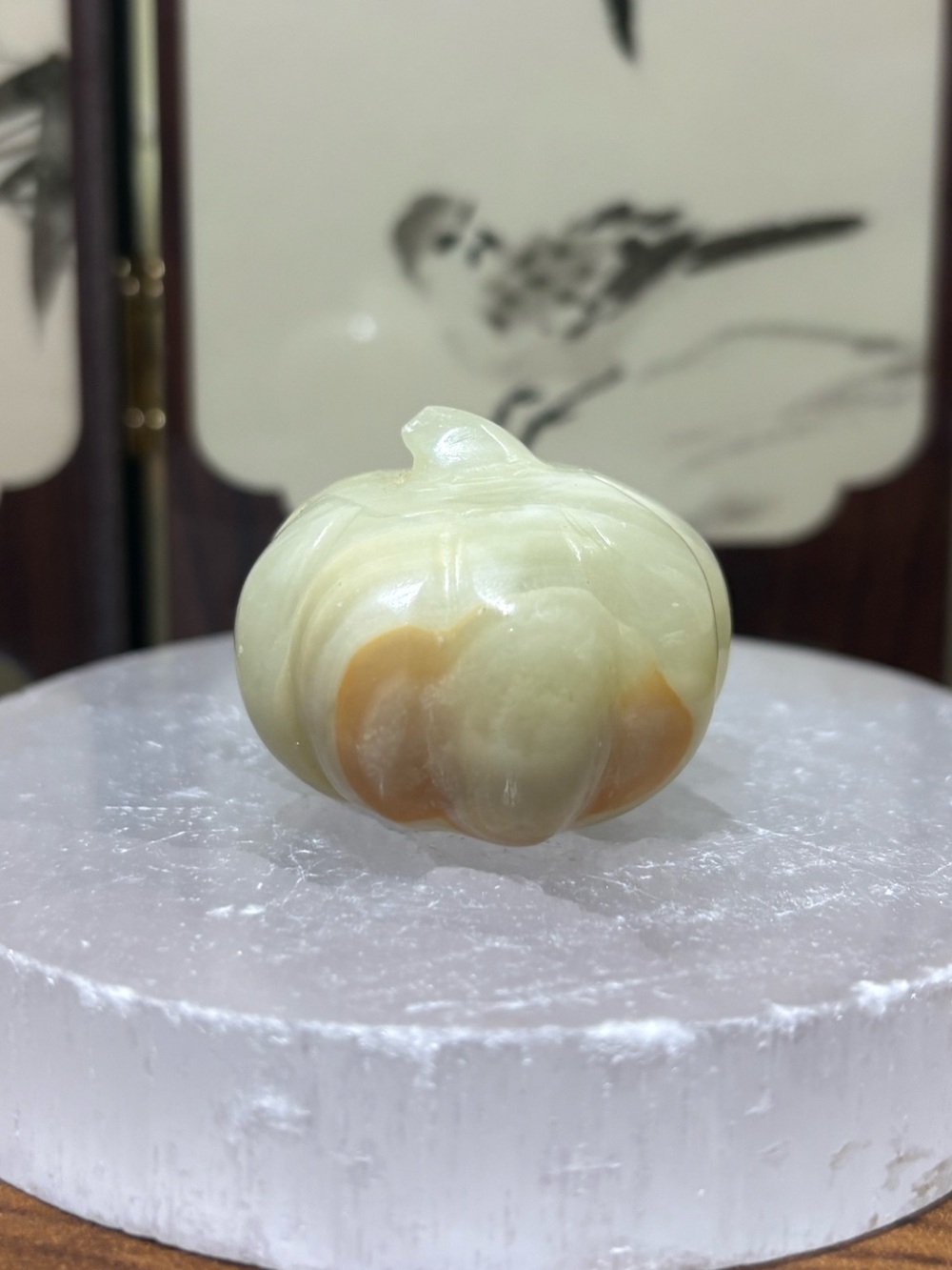 Green Onyx Banded Pumpkin Carving
